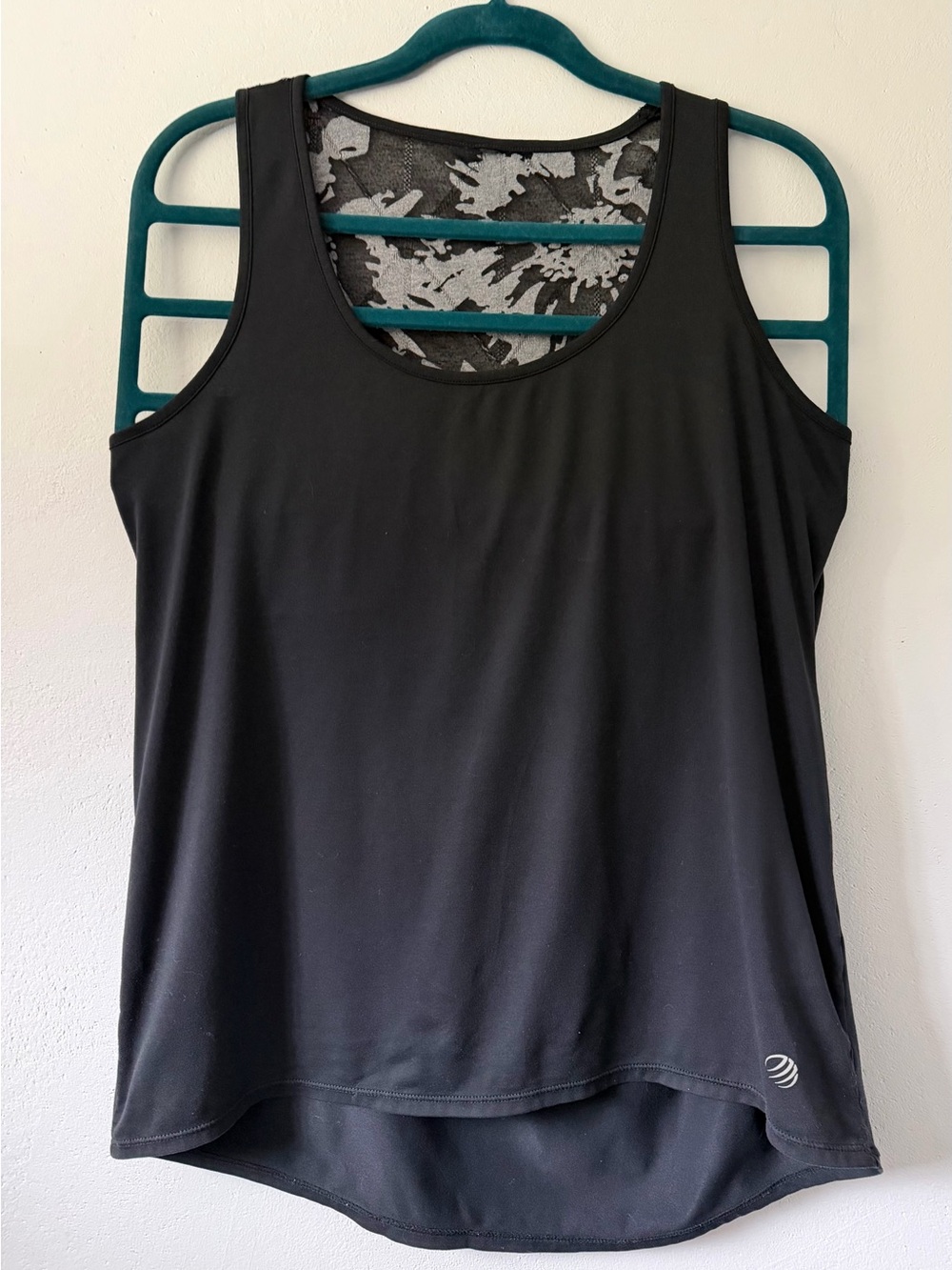 MPG Black Performance Tank with Patterned Mesh Back